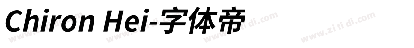 Chiron Hei字体转换